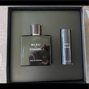 BRAND NEW Bleu De Chanel 2 Piece Gift Set EDP 3.4 oz & 0.7 oz Travel Spray